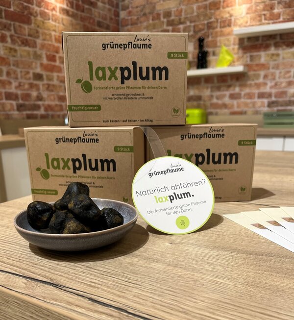 Laxplum, bekannt aus &quot;Die Höhle der Löwen&quot; (DHDL) ist eine fermentierte grüne Pflaume zur Darmreinigungen.